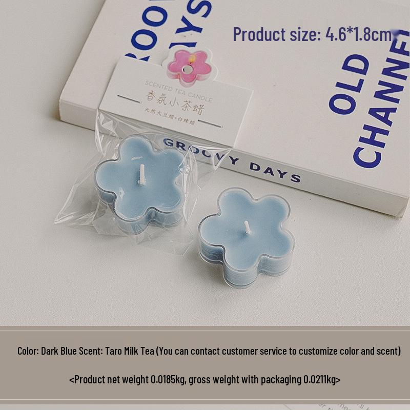 Handmade Scented Flower Tea Light Candles - 4-Hour Ambiance, Decorative Gift & Creative Party Favor