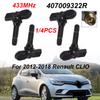1/4PCS Tire Pressure Sensor TPMS Nissan 40700-9322R 433MHz 407009322R For 2012-2018 Renault CLIO Van 2014 2015 Renault CLIO (R)