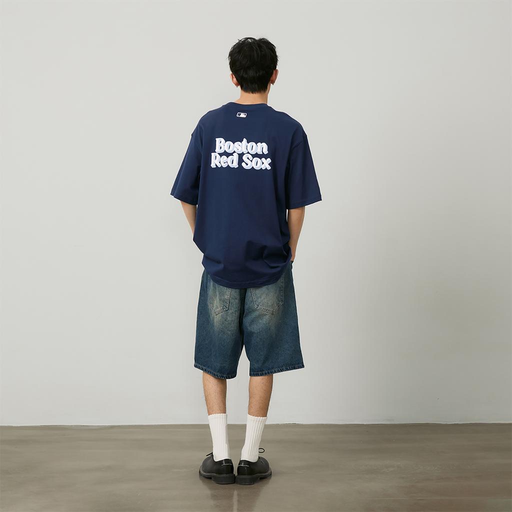 New MLB SS24 T Shirt Unisex Navy Blue 3ATSV0443-43NYS