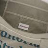 SLOGAN WASHED ECO BAG - GRAY