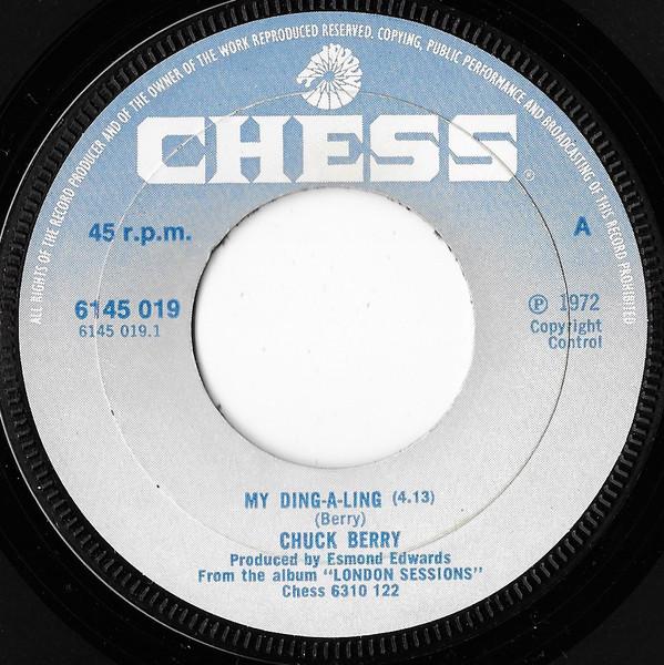 

7inch Record CHUCK BERRY My DingALing 6145019 Chess 1972 UK Rock Used