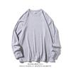 Men Loose Plus Size Solid Color Round Neck Long Sleeve Casual Sweatshirt