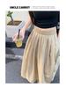 Yamamoto High-Waisted Pleated Long Skirt - Slimming, Solid Color, Versatile Japanese Casual Summer Style