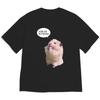Interesting Hamster Headphone Pattern Cotton Printed Unisexs And Wounisexs Personalized Tshirt Summer New Loose Casual Tshirt