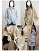 Wen Jiu 26 Early Spring New 100% Mulberry Silk Striped Loose Women's Shirt
