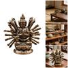 Elegant Brasses Thousand Hands Guanyin Statue Buddhist Decors For Home Office Meditations Space Spiritual Gift Ornament