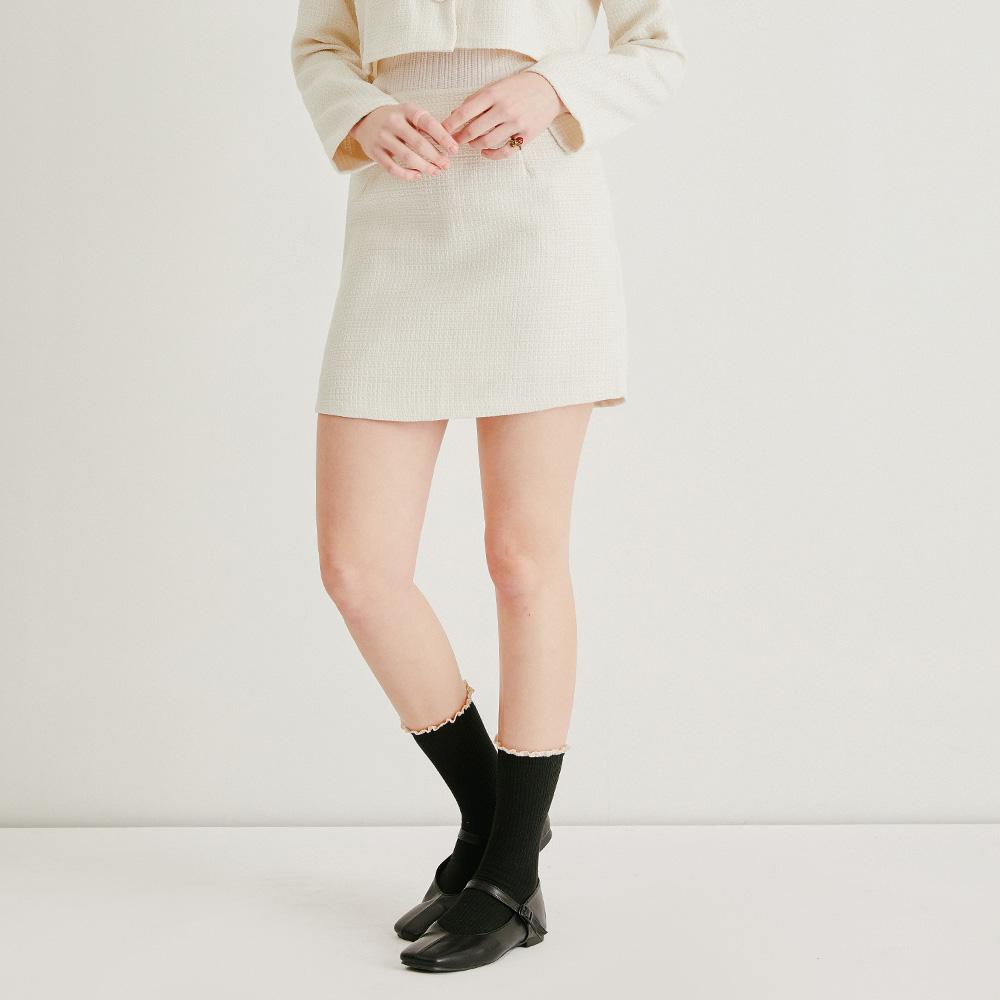 SWEET SOUP Tweed Mini Skirt (Wz1Srf1)