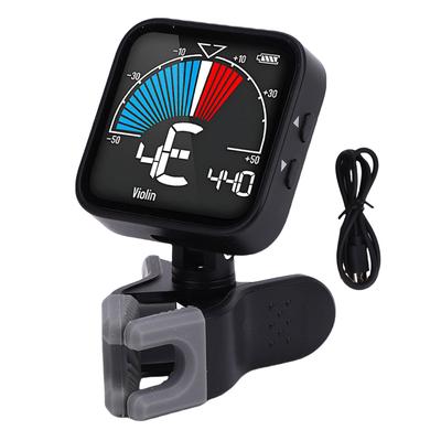 Walfront Clip Tuner Violin Tuner Metronome Professional Electronic Tuner with Clamp HD Clear Display A4 Frequency Adjustable Metronome Function ABS