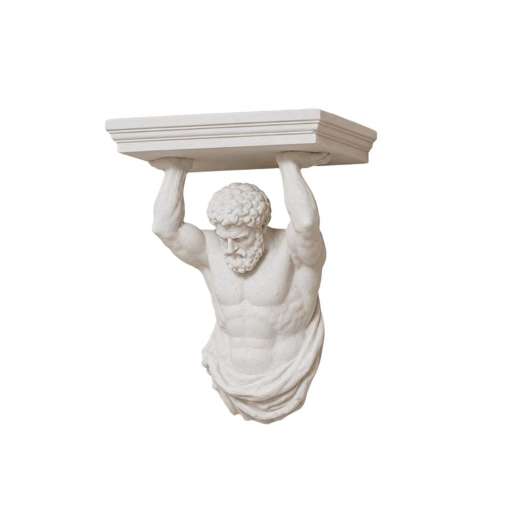 3D-gedrucktes schwebendes Lagerregal dekorative griechische Gott Wandhalterung Regal Bürodekoration