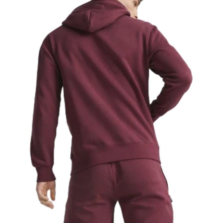 Puma Team Fleece Hoodie Letter Print Pullover Long Sleeve Vintage American Sweatshirt Men hoodies Red 625206-22