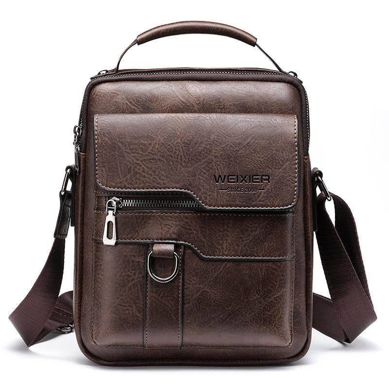 New trendy men's bag shoulder bag business leisure bag men's messenger bag texture small backpack