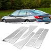 6PCS Pillar Posts Door Trims Cover Molding Chrome Fit For Honda Accord 2018-2020