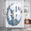 2-Piece Enchanted Forest Fairy Butterfly Transparent Curtains Rod Pocket Design For Living Room Bed Chamber WindowDecor Machine Washable