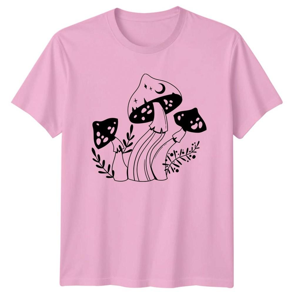 Mystical Mushroom Moon Stars TShirt Fungi Art Birthday Gift For Him And Her