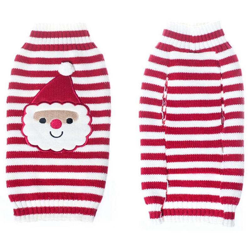 Christmas Santa Pet Sweater Knitted Wool For Small Dogs And Cats