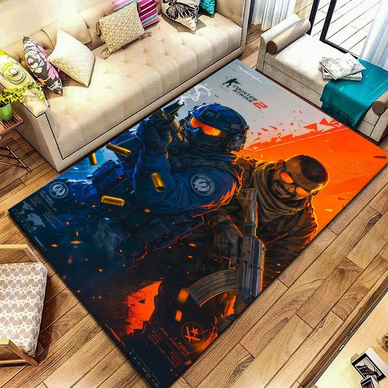 Csgo2 Carpet Rug for Living Room Bedroom Home Sofa Decoration,Kids play Nonslip Floor Mat