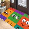 1pc Colorful Faces Christmas Decorations Non-slip Doormat Bath Mat Floor Carpet Welcome Rug Bedroom Decorative