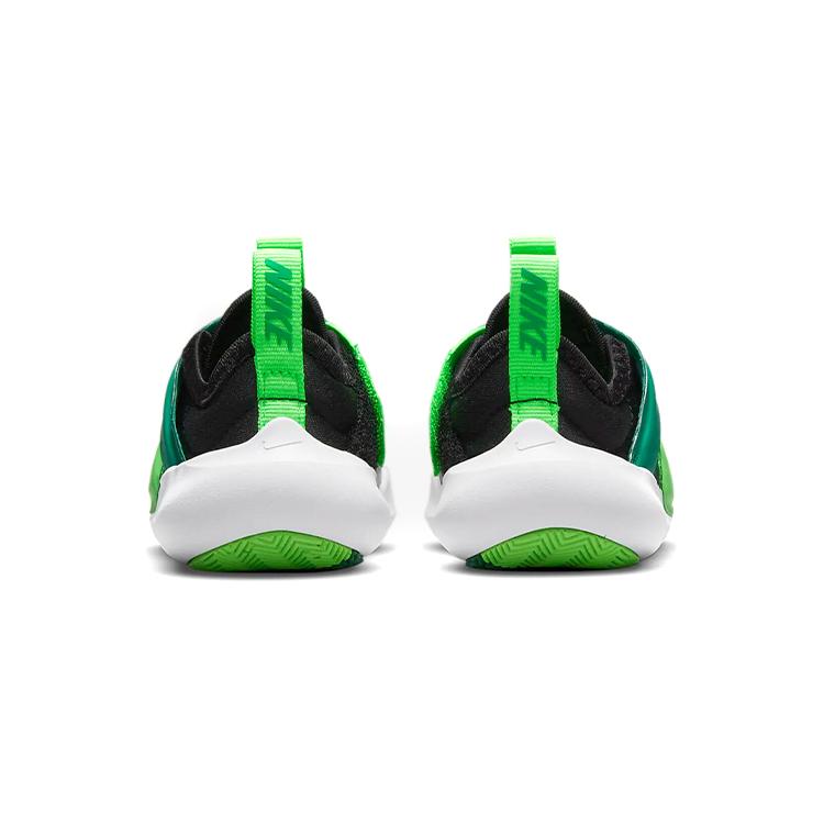 Nike Flex Advance Slip Resistant, Abrasion Resistant, Breathable Low top Running Shoes Black Green Infant And Toddler CZ0188-004