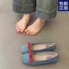 Flat-bottomed Gentle Evening Shoes French Small Red Single Shoes Women's Shoes Autumn Soft-soled Silver Ballet Shoes