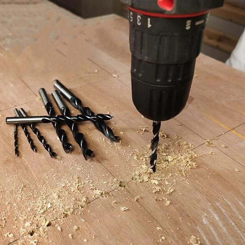 1pc Threepoint Wood Drill Bit High Carbon Steel Spiral 3 10mm Diameter & Length