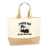 I Can't, I'm a Yoga Teacher Bag I Can't Minimalist | Cotton Tote Bag with Jute Bottom 18 L 48 × 37 × 13 Cm | Market Shopping