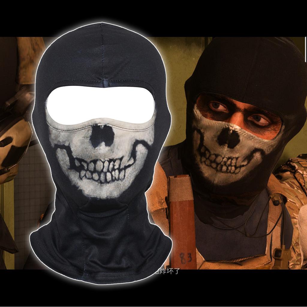 Ghost Skull Balaclava Mask Skeleton Simon Riley War Game Cosplay Mask Tactical Balaclava Hood for Motorcycle Cycling Hiking Mask