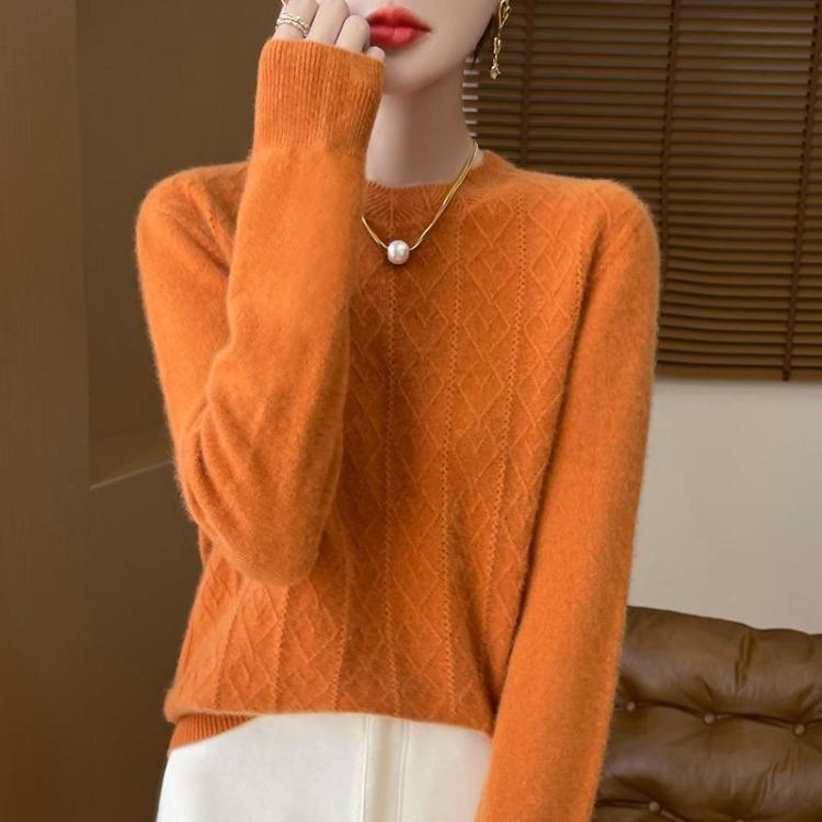 Soft Warm Cashmere Wool Sweater Women Pullover 30 Cashmere 70 Wool Autumn Winter Qinghe Cashmere
