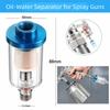 2pcs 1/4 Inch BSPP Oil Water Separator 1/4 Inch NPT Male and Female Thread Compressed Air Filter Plastic