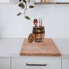 Carbonized Wood Utensil Holder Vintage Style Rustic Kitchen Tabletop Storage Bucket Cutlery Organizer Fork Spoon Chopsticks