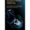 Wireless Headset  5.3, Stereo Music Headphones   Headphones IPX4 Noise Cancelling with Charging Case For Laptop Mobile Phone Sports Fitness Blac
