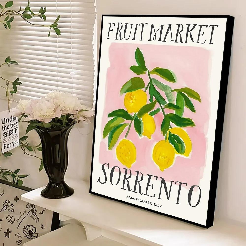 Lemon Market Print Poster Anime Posters Canvas Paintings Room Bar Cafe Kawaii Room Decor