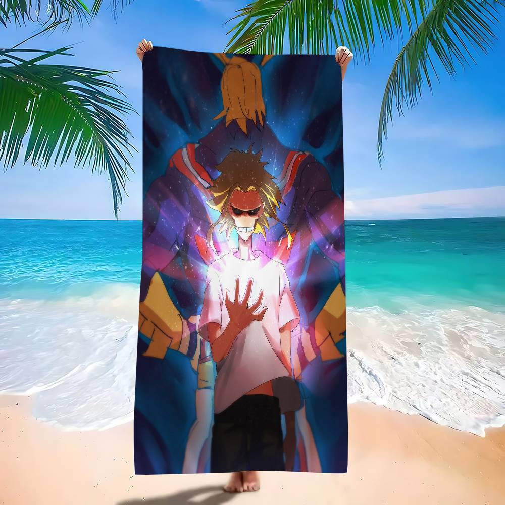 All Might My Hero Academia Bath Towel Microfiber Soft Water Absorbing Breathable For Girl Kids Decorative Cartoon Beach Towel