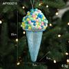Creative Christmas Hanging Cute Ice Cream Pendant Navidad 2026 Christmas Decor Xmas Tree Decor New Year Gift Toys