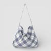 Cozy Check Shoulder Bag _ [Fog Blue]