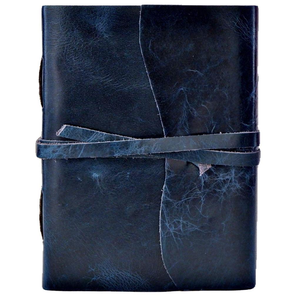 Vintage leren dagboek, leergebonden dagboek, groot schrijfboekje, 200 handgemaakte pagina's. maat 5 x 7 inch.