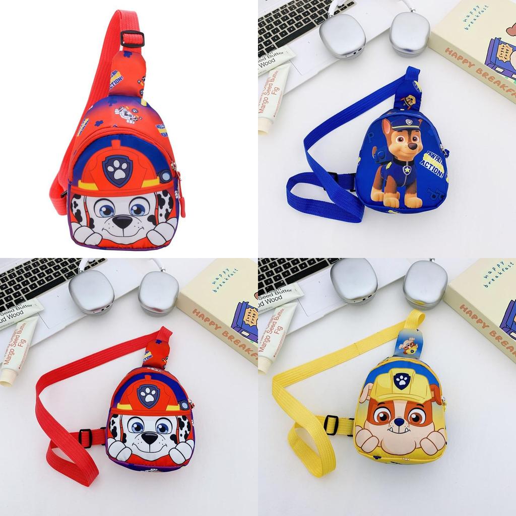 Paw Patrol Cartoon Kids Chest Bag With Polyester Print For Daily Use