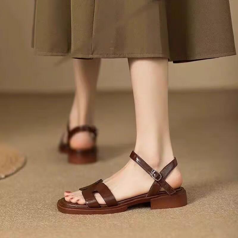 Women S Flat One Strap Roman Sandals Summer Casual