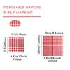 20/60Pcs Red Gingham Disposable Napkins, Red and White Checkered Paper Napkins for Birthday Wedding Christmas Party Supplies
