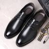 Fashion British Leather Large Size Men's Dress Shoes Autumn Winter Velvet Warm Men's Designer Shoes Fashion Increase Wedding Shoe Male