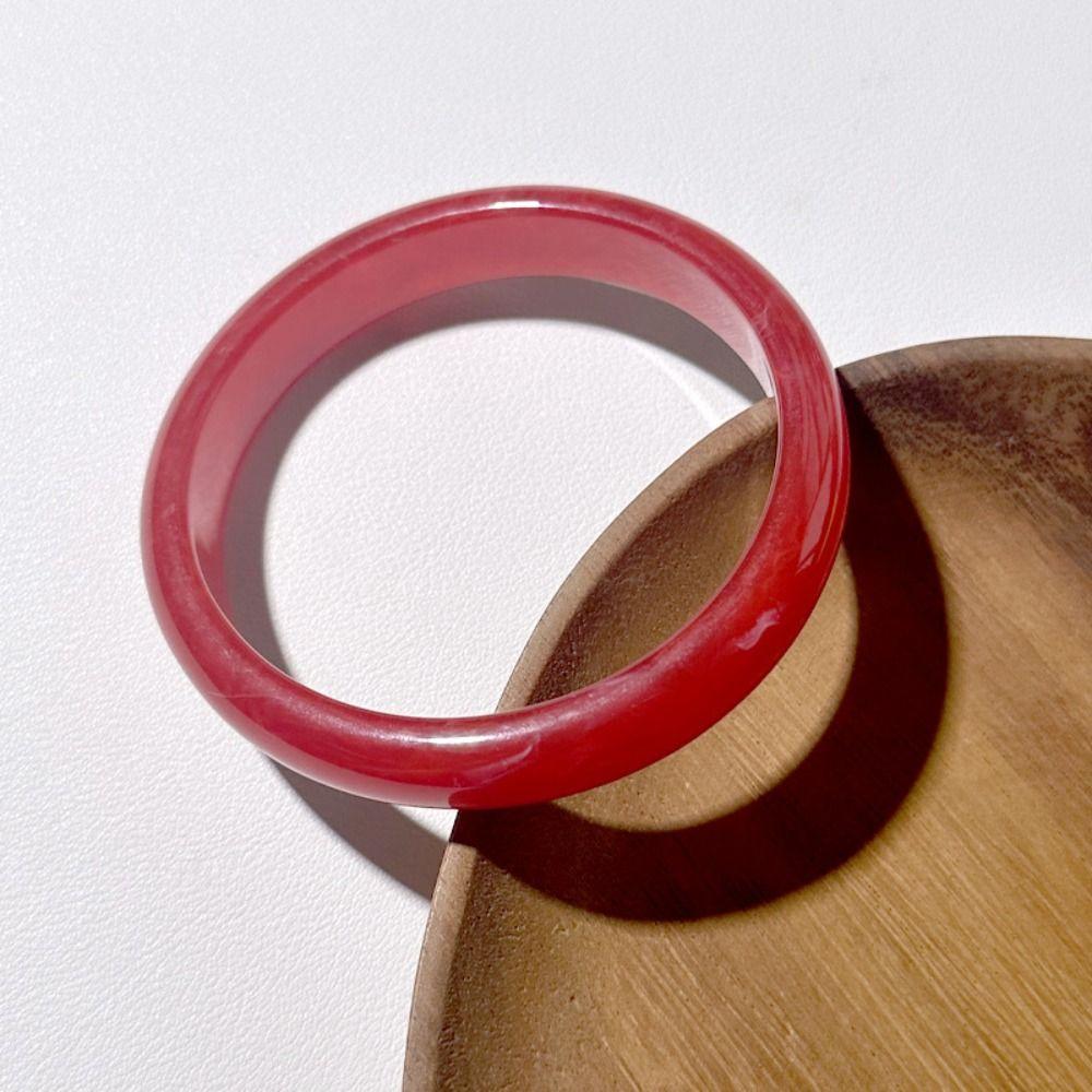 Europe American Style Resin Bangle Circular Retro Hand Ring Circular Geometric Bracelet Girls