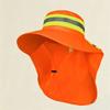 Summer Reflective Sun Hat Large Brim Sun Hat New Bucket Hat  Sanitation Worker