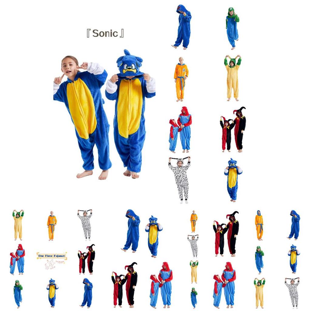 Kids' Cartoon Onesie Sleepwear Hooded And Long Sleeves