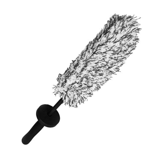 Tire Cleaning Brush Wheel Cleaning Tool 42cm Microfiber Car Wheel Brush Soft Synthetic Fiber Rim And Tire Cleaner Multi-Functional Car Wash Brush
