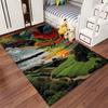 Colorful Landscape Carpet with Sunset, Fields, Pathway, and Trees Suitable for use as an anti-slip for living room bedroom sofas