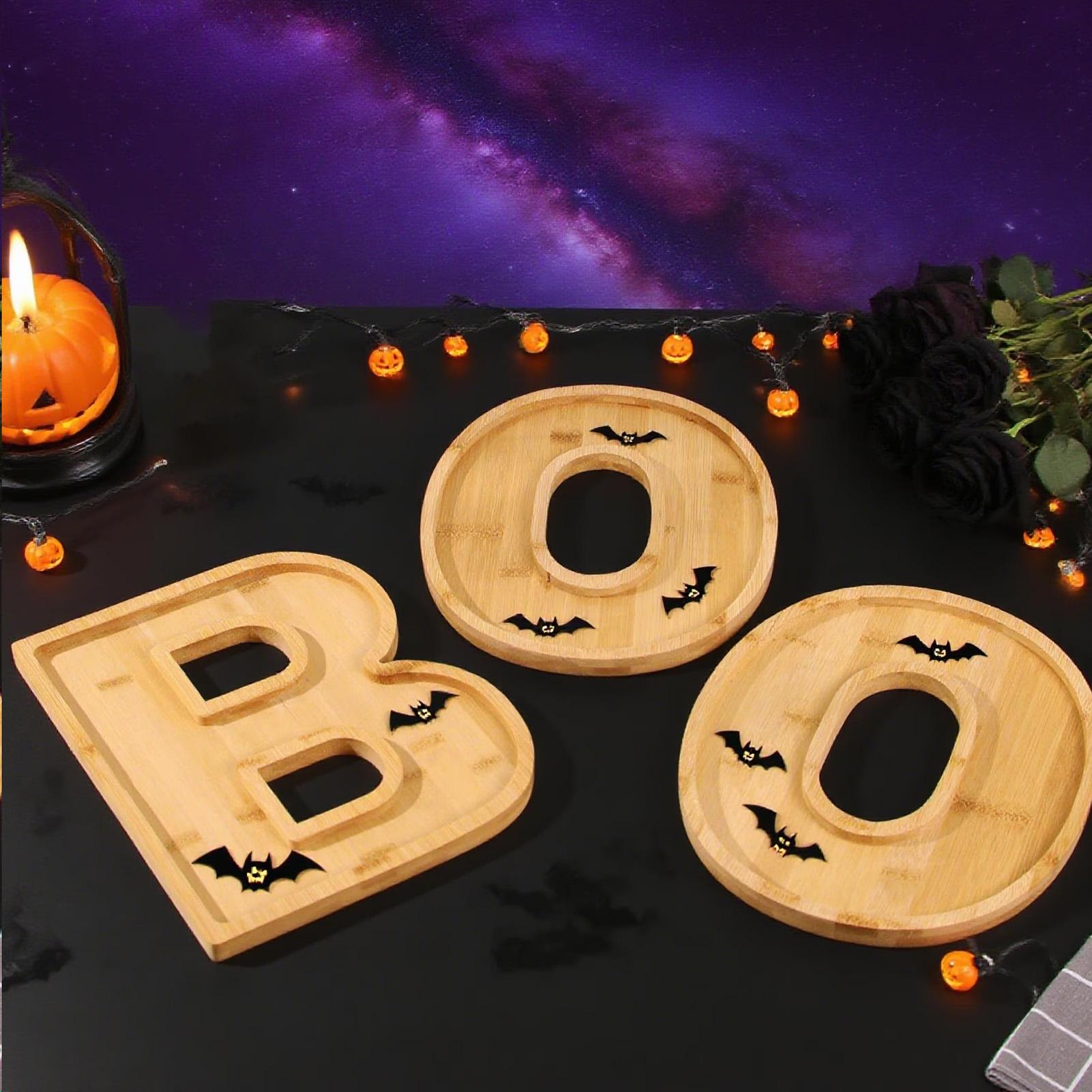 

Поднос на Хэллоуин Boo Поднос для сыра Сервировочная доска для вечеринки Деревянное блюдо Принадлежности для вечеринки Для праздничного декора Осенняя еда Стол В помещении China Mainland
