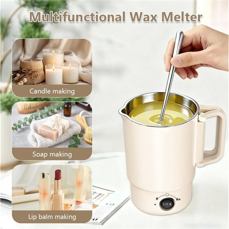 Premium-Thermometer Included Electric Wax Melting Pot Kit, 800ML Capacity For DIY For Candles Making, UK Power Supply UK PLUG Me