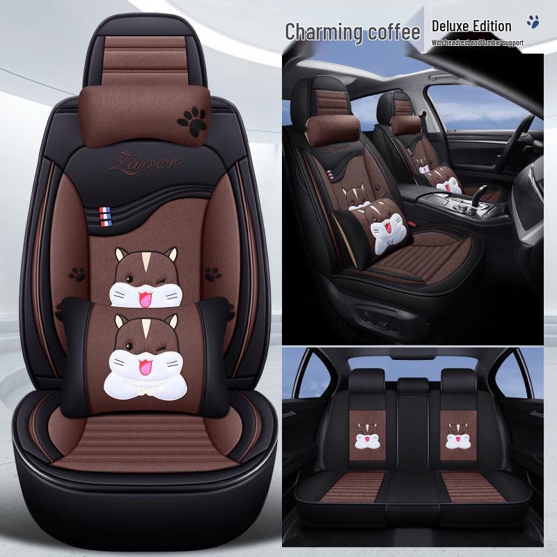 2020 Cartoon Buckwheat Car Seat Cushion - Full Cover, All-Season