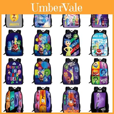 Spacious 15-inch Inside Out 2 Backpack Durable Oxford Cloth School Book Bag