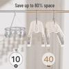 Stainless Steel Sock Drying Rack with Multiple Clips for Balcony and Dormitory Use
