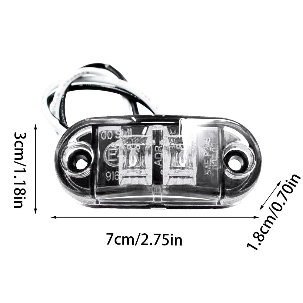 

Габаритные огни для прицепа 12 В 24 В, светодиодные габаритные огни для прицепа, автофургона, 5 шт., водонепроницаемые, супер яркие габаритные огни для грузовиков, лодок, кемперов белый